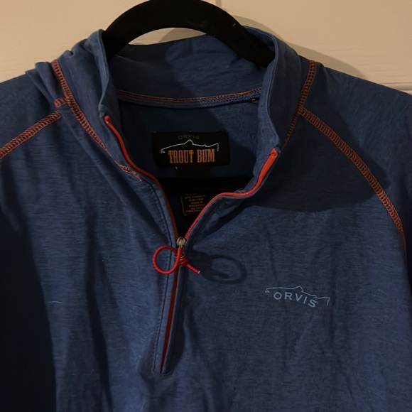 Men’s large Orvis “Trout Bum” zip-up pullover - Picture 2 of 5